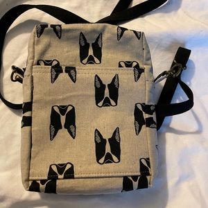 Boston terrier/French bulldog canvas crossbody bag. Brand new from ETSY.
